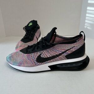 Nike Air Max Flyknit Racer Green Pink Black Multi-Color DJ6106-300 Men Size 11.5